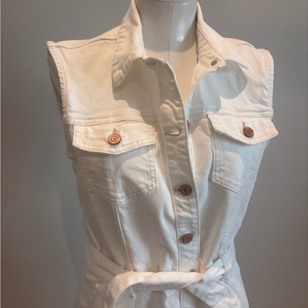 GAP midi white denim jean dress. 12T - Picture 7 of 8